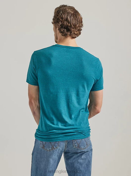 ropa mx Wrangler hombres Henley de manga corta para trabajo Riggs brezo ceniza (3w760ah) 62D6271