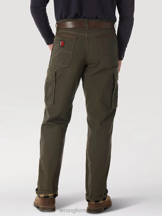 ropa mx Wrangler hombres Pantalón Ranger de tejido antidesgarro con forro de ropa de trabajo Riggs loden (3w065ld) 62D6680