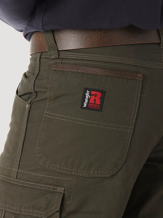 ropa mx Wrangler hombres Pantalón Ranger de tejido antidesgarro con forro de ropa de trabajo Riggs loden (3w065ld) 62D6680