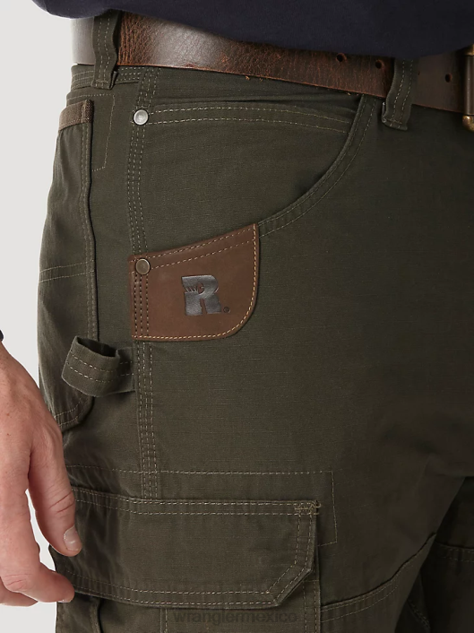 ropa mx Wrangler hombres Pantalón Ranger de tejido antidesgarro con forro de ropa de trabajo Riggs loden (3w065ld) 62D6680