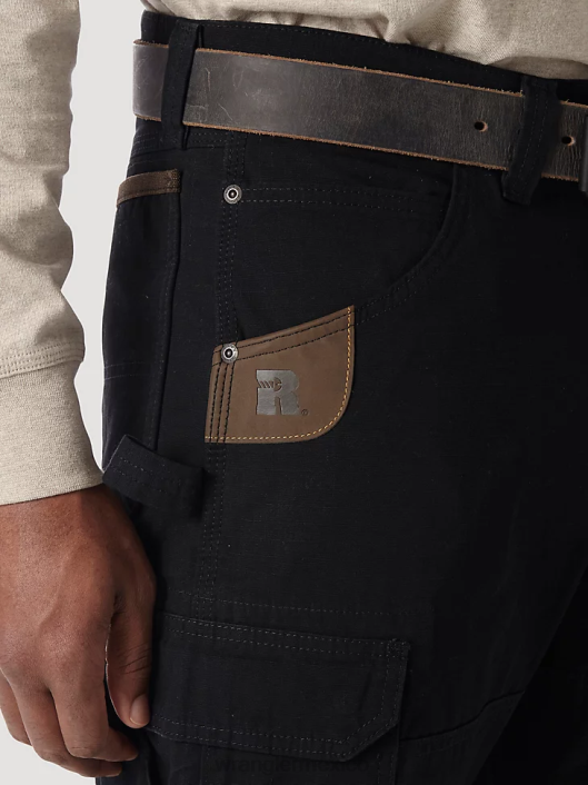 ropa mx Wrangler hombres Pantalón Ranger de tejido antidesgarro con forro de ropa de trabajo Riggs negro (3w065bl) 62D6679