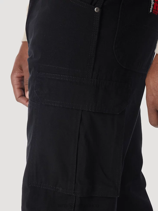 ropa mx Wrangler hombres Pantalón Ranger de tejido antidesgarro con forro de ropa de trabajo Riggs negro (3w065bl) 62D6679