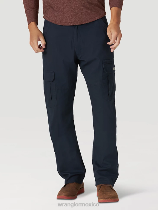 ropa mx Wrangler hombres Pantalón cargo elástico relajado Authentics azul marino (10zm7abnv) 62D6231