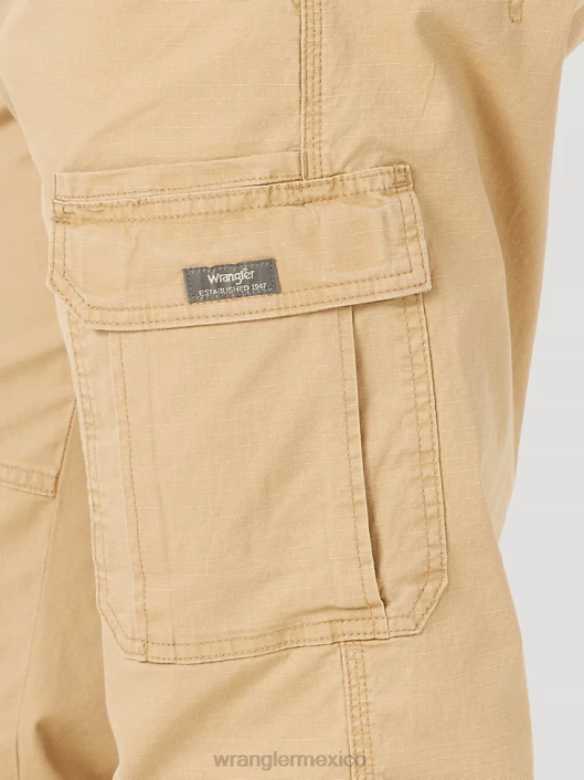 ropa mx Wrangler hombres Pantalón cargo elástico relajado Authentics travertino (10zm7abtv) 62D6234