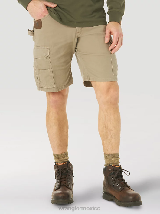 ropa mx Wrangler hombres Pantalón corto cargo Ranger elástico de ropa de trabajo Riggs caqui oscuro (3w362dk) 62D6536
