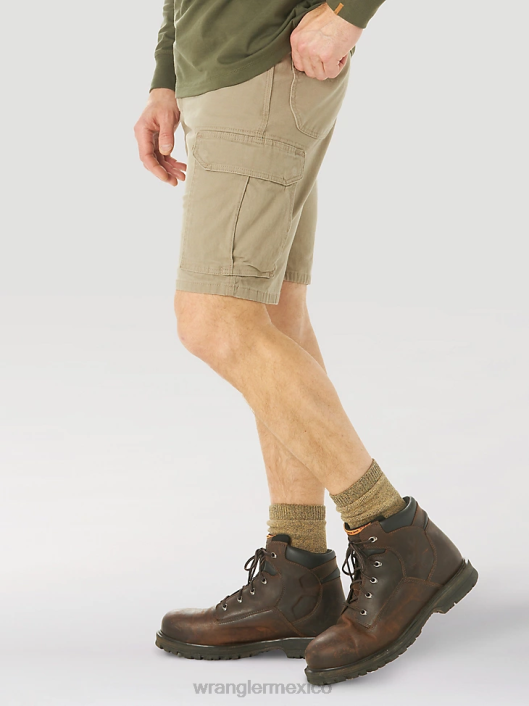 ropa mx Wrangler hombres Pantalón corto cargo Ranger elástico de ropa de trabajo Riggs caqui oscuro (3w362dk) 62D6536