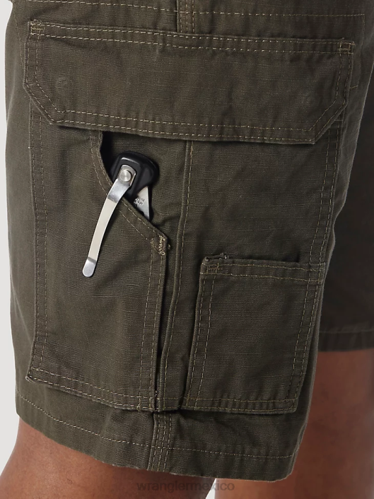 ropa mx Wrangler hombres Pantalón corto tipo cargo Ranger Ripstop de ropa de trabajo Riggs cargado (3w360ld) 62D6524