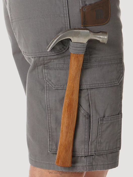ropa mx Wrangler hombres Pantalón corto tipo cargo Ranger Ripstop de ropa de trabajo Riggs pizarra (3w360st) 62D6523