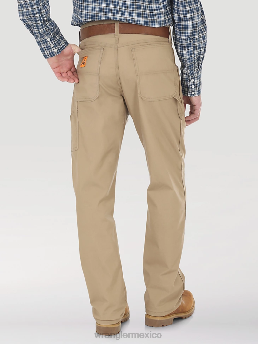 ropa mx Wrangler hombres Pantalón de carpintero resistente al fuego riggs workwear fr caqui (10fr3w02k) 62D6265
