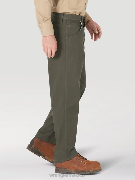 ropa mx Wrangler hombres Pantalón de carpintero resistente al fuego riggs workwear fr loden (fr3wacg) 62D6263