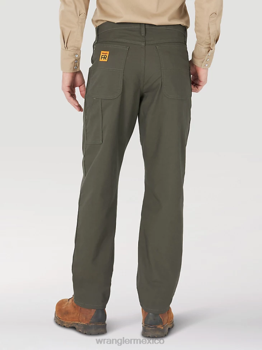 ropa mx Wrangler hombres Pantalón de carpintero resistente al fuego riggs workwear fr loden (fr3wacg) 62D6263