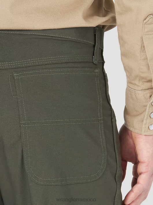 ropa mx Wrangler hombres Pantalón de carpintero resistente al fuego riggs workwear fr loden (fr3wacg) 62D6263