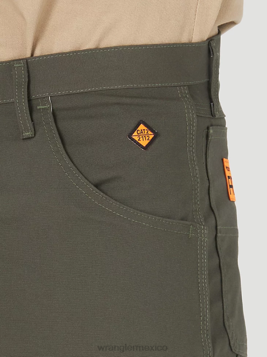 ropa mx Wrangler hombres Pantalón de carpintero resistente al fuego riggs workwear fr loden (fr3wacg) 62D6263