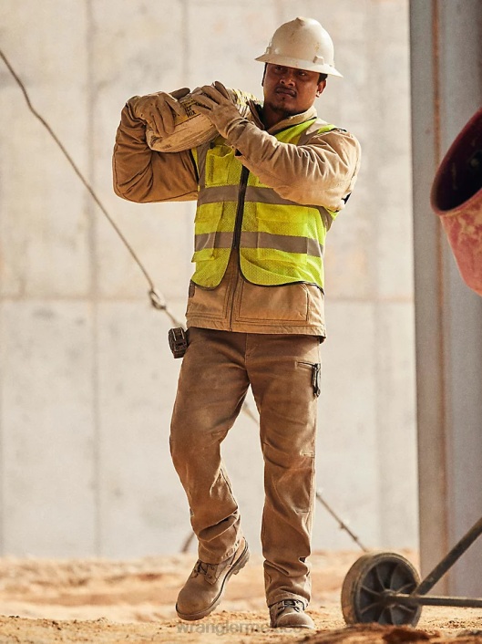 ropa mx Wrangler hombres Riggs Workwear Utility pantalón corto relajado raya diplomática gris (112325410) 62D6674