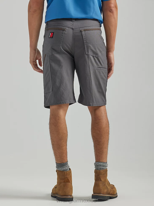 ropa mx Wrangler hombres Riggs Workwear Utility pantalón corto relajado raya diplomática gris (112325410) 62D6674