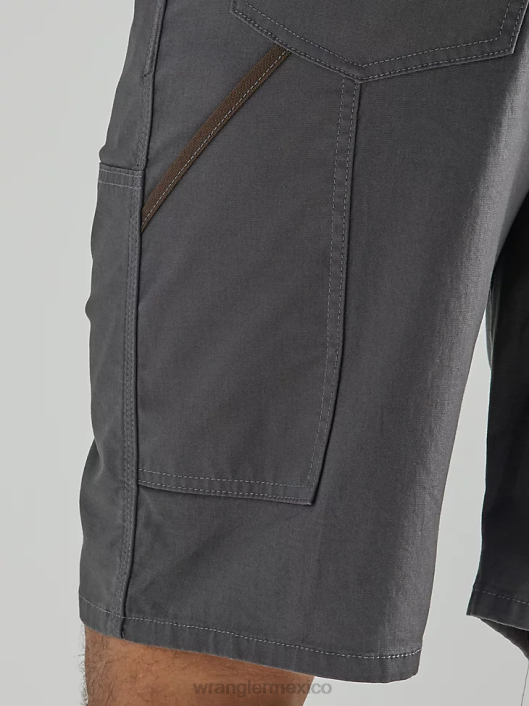 ropa mx Wrangler hombres Riggs Workwear Utility pantalón corto relajado raya diplomática gris (112325410) 62D6674