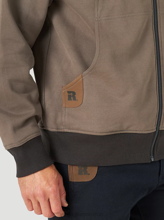 ropa mx Wrangler hombres Riggs Workwear sudadera con capucha de trabajo con cremallera completa y capas resistentes gris granito (3w196gy) 62D6508