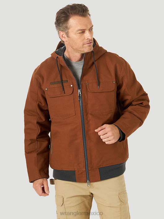 ropa mx Wrangler hombres Ropa de trabajo Riggs chaqueta de trabajo de lona con aislamiento de capas resistentes caramelo (3w193bn) 62D6659