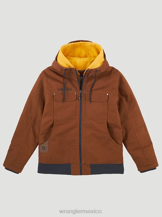 ropa mx Wrangler hombres Ropa de trabajo Riggs chaqueta de trabajo de lona con aislamiento de capas resistentes caramelo (3w193bn) 62D6659