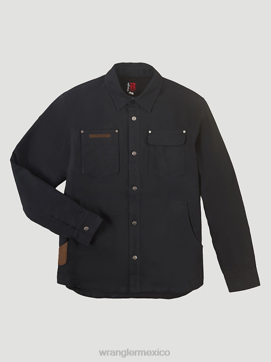ropa mx Wrangler hombres Ropa de trabajo Riggs chaqueta tipo camisa de trabajo con forro polar y capas resistentes azul marino oscuro (3w195nv) 62D6472