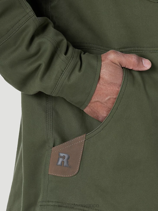 ropa mx Wrangler hombres Ropa de trabajo Riggs chaqueta tipo camisa de trabajo con forro polar y capas resistentes loden (3w195ld) 62D6473