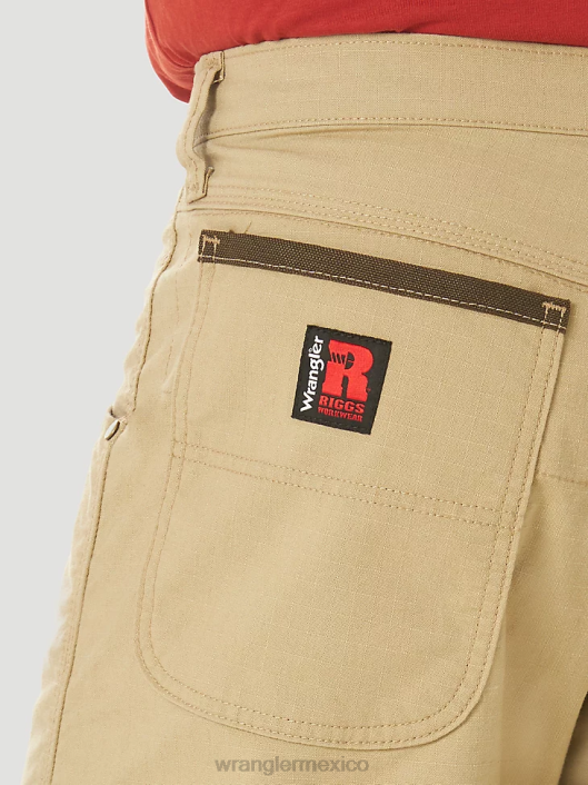 ropa mx Wrangler hombres Ropa de trabajo Riggs pantalón corto de trabajo de corte regular caqui dorado (3w341gk) 62D6663