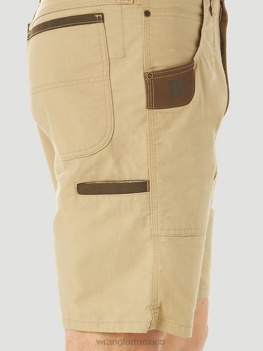 ropa mx Wrangler hombres Ropa de trabajo Riggs pantalón corto de trabajo de corte regular caqui dorado (3w341gk) 62D6663