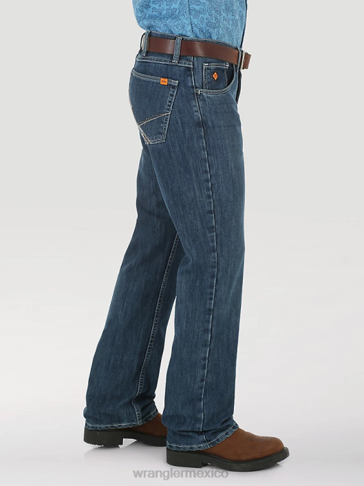 ropa mx Wrangler hombres Vaquero bota vintage ignífugo 20x fr piedra intermedia (10fr42mwm) 62D6108