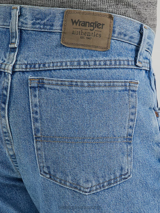 ropa mx Wrangler hombres Vaqueros Authentics de corte regular de algodón lavado a la piedra claro (10zm100ls) 62D6148