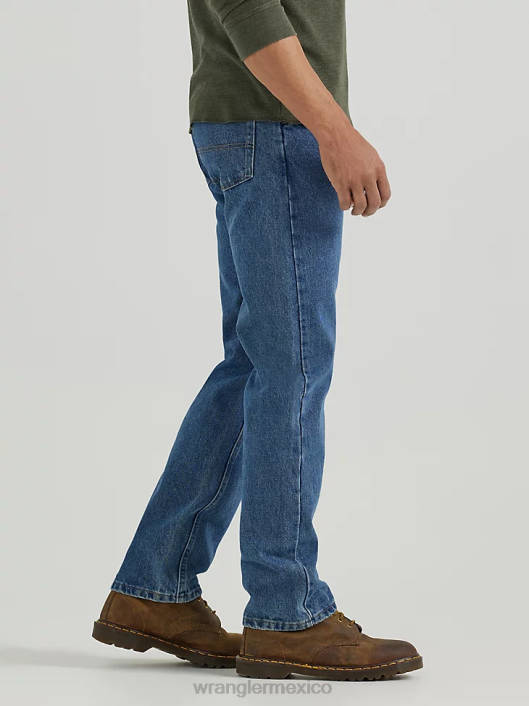 ropa mx Wrangler hombres Vaqueros Authentics de corte regular de algodón lavado a la piedra oscuro (10zm100sw) 62D6153