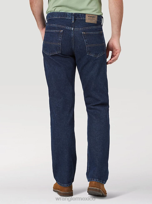 ropa mx Wrangler hombres Vaqueros Authentics de corte relajado de algodón enjuague oscuro (10zm200rd) 62D6115