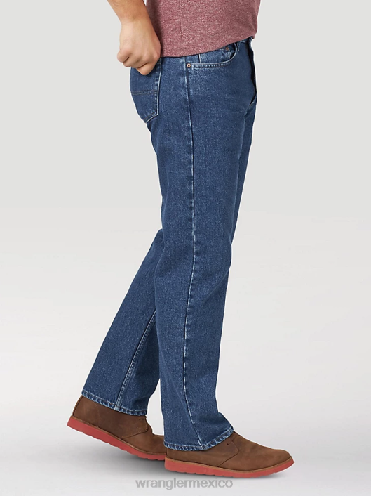 ropa mx Wrangler hombres Vaqueros Authentics de corte relajado de algodón lavado a la piedra oscuro (10zm200sw) 62D6117