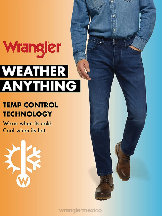 ropa mx Wrangler hombres Vaqueros ajustados y rectos con diseño flexible para cualquier clima bronco (mgw88bo) 62D6178
