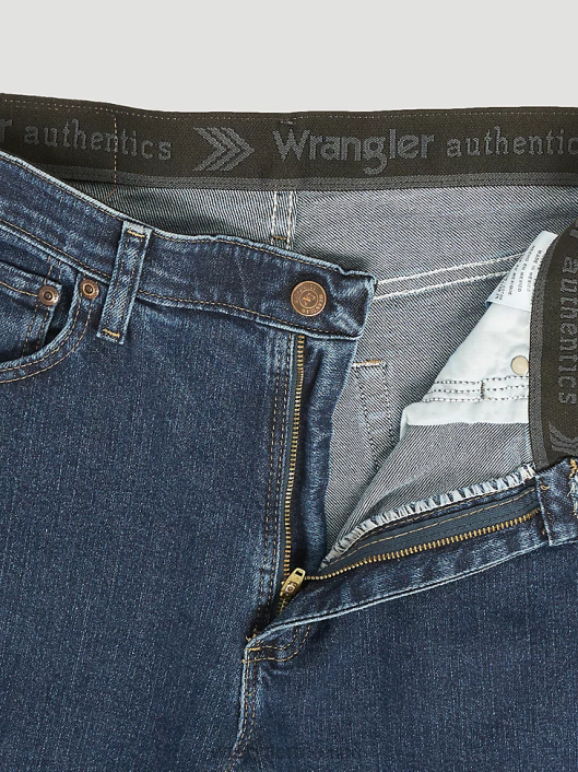 ropa mx Wrangler hombres Vaqueros auténticos de ajuste regular y cintura cómoda lavado a la piedra oscuro (10zm1csds) 62D6208