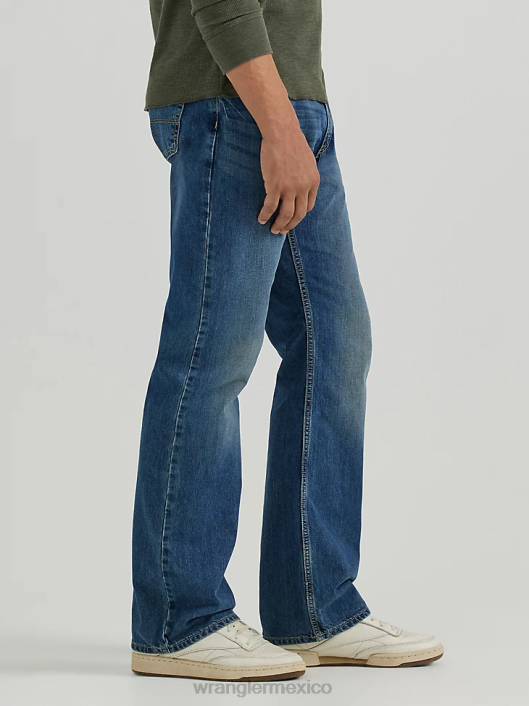 ropa mx Wrangler hombres Vaqueros bootcut de ajuste relajado Authentics índigo medio (10zm4rbgi) 62D6125