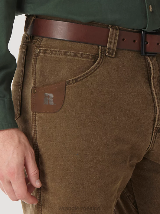ropa mx Wrangler hombres Vaqueros de cinco bolsillos con forro acolchado y ropa de trabajo Riggs marrón noche (3w055nb) 62D6192
