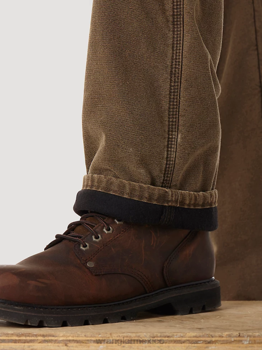 ropa mx Wrangler hombres Vaqueros de cinco bolsillos con forro acolchado y ropa de trabajo Riggs marrón noche (3w055nb) 62D6192