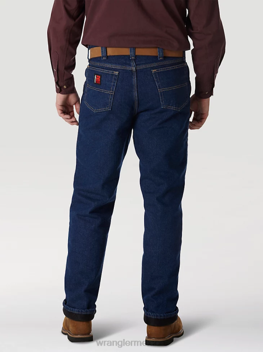 ropa mx Wrangler hombres Vaqueros de cinco bolsillos con forro acolchado y ropa de trabajo Riggs índigo antiguo (3w055th) 62D6191