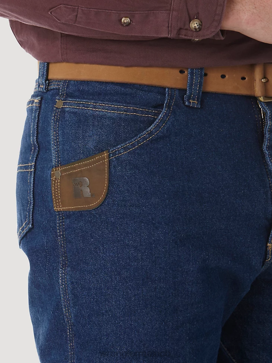 ropa mx Wrangler hombres Vaqueros de cinco bolsillos con forro acolchado y ropa de trabajo Riggs índigo antiguo (3w055th) 62D6191