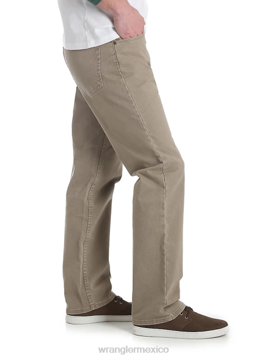 ropa mx Wrangler hombres Vaqueros de corte regular con flexión de mezclilla premium de cinco estrellas para mayor comodidad caqui (96fxvkh) 62D6142