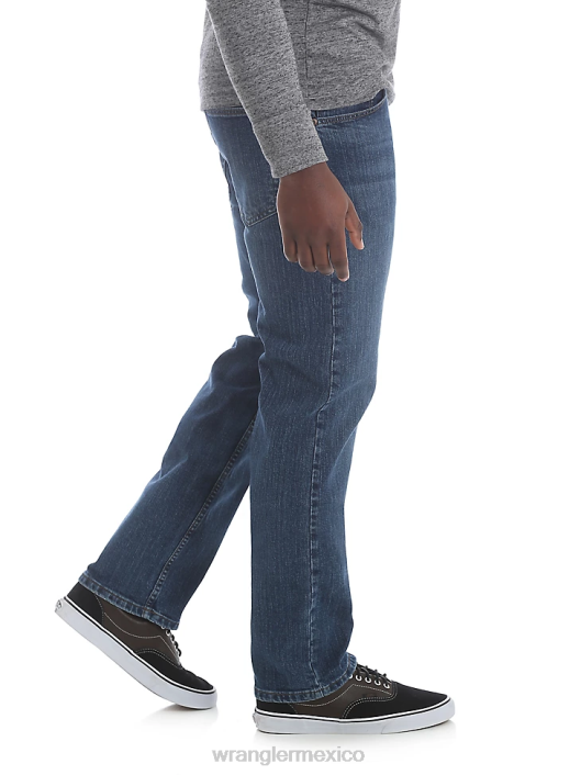 ropa mx Wrangler hombres Vaqueros de corte regular con flexión de mezclilla premium de cinco estrellas para mayor comodidad lavado a la piedra oscuro (96fxvsd) 62D6139
