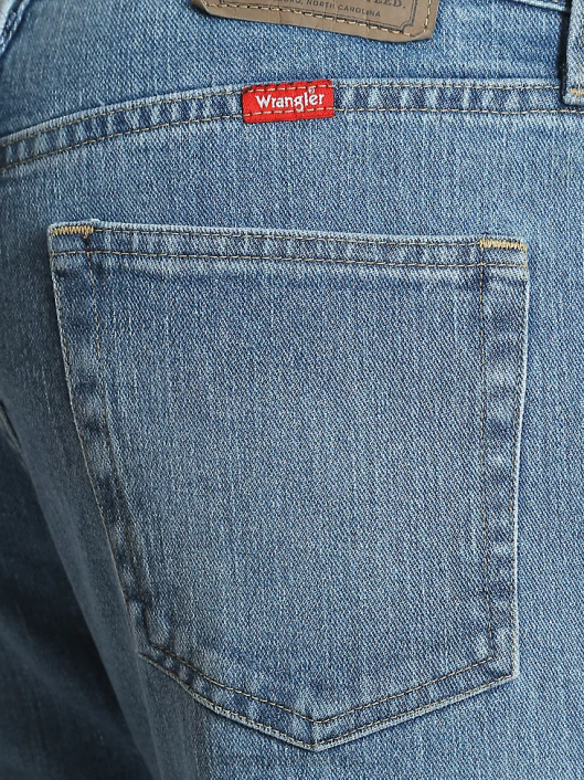 ropa mx Wrangler hombres Vaqueros de corte regular con flexión de mezclilla premium de cinco estrellas para mayor comodidad luz de lavado de piedra (96fxwsl) 62D6136