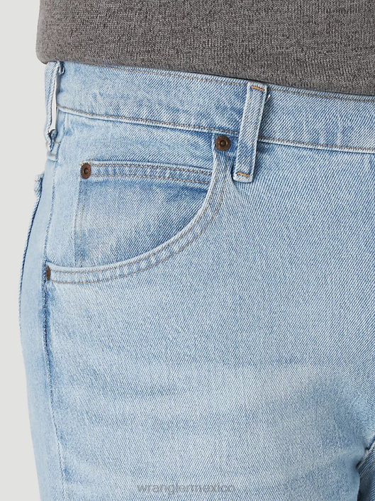 ropa mx Wrangler hombres Vaqueros de corte regular con flexión de mezclilla premium de cinco estrellas para mayor comodidad índigo blanqueado (96fxvbi) 62D6137
