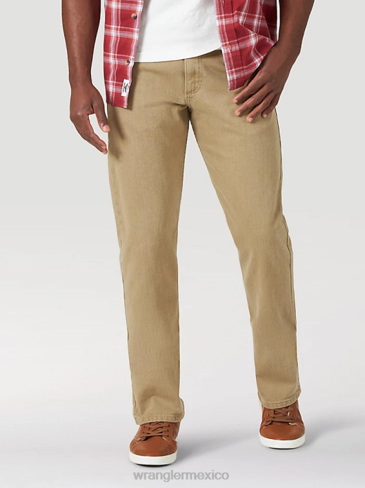 ropa mx Wrangler hombres Vaqueros elásticos de ajuste regular Authentics caqui (10zm100kf) 62D6130