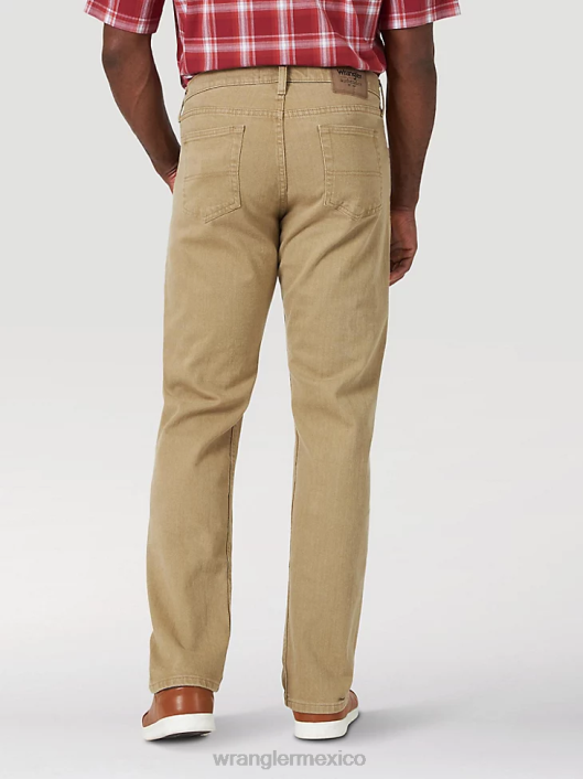 ropa mx Wrangler hombres Vaqueros elásticos de ajuste regular Authentics caqui (10zm100kf) 62D6130