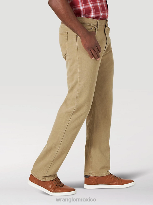 ropa mx Wrangler hombres Vaqueros elásticos de ajuste regular Authentics caqui (10zm100kf) 62D6130