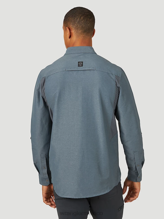 ropa mx Wrangler hombres camisa atg mezcla de materiales turbulencia (nsb89tn) 62D6380
