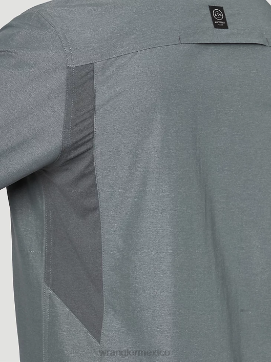 ropa mx Wrangler hombres camisa atg mezcla de materiales turbulencia (nsb89tn) 62D6380