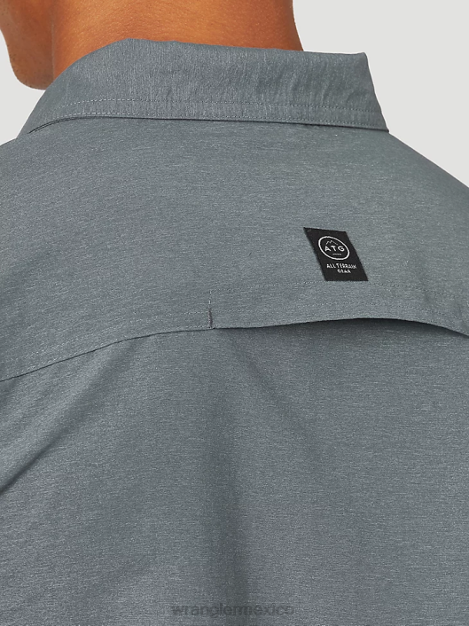 ropa mx Wrangler hombres camisa atg mezcla de materiales turbulencia (nsb89tn) 62D6380