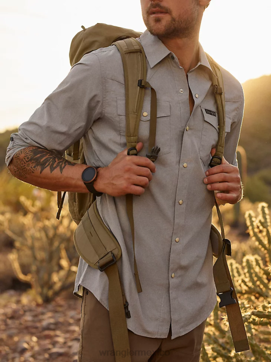 ropa mx Wrangler hombres camisa atg occidental mar de bering (nsb92br) 62D6451